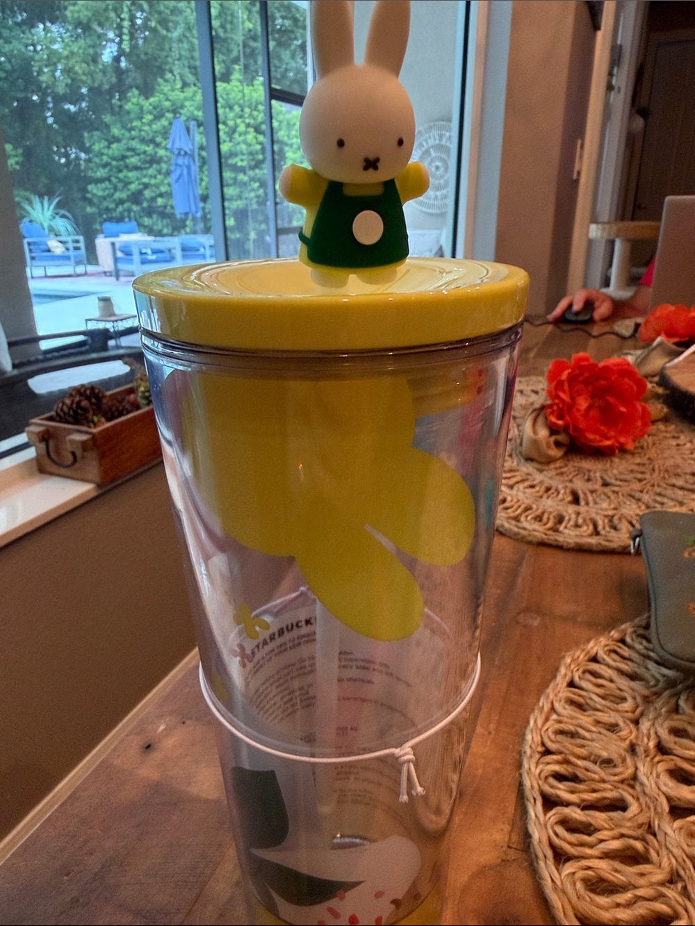 Miffy Yellow Lid Starbucks Cup - Miffy Character collab nwt